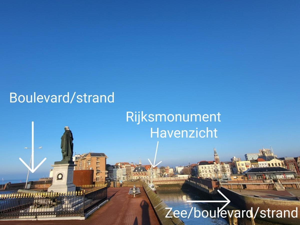Rijksmonument Havenzicht, Met Zeezicht, Ligging Direct Aan Zee En Centrum Флиссинген Экстерьер фото